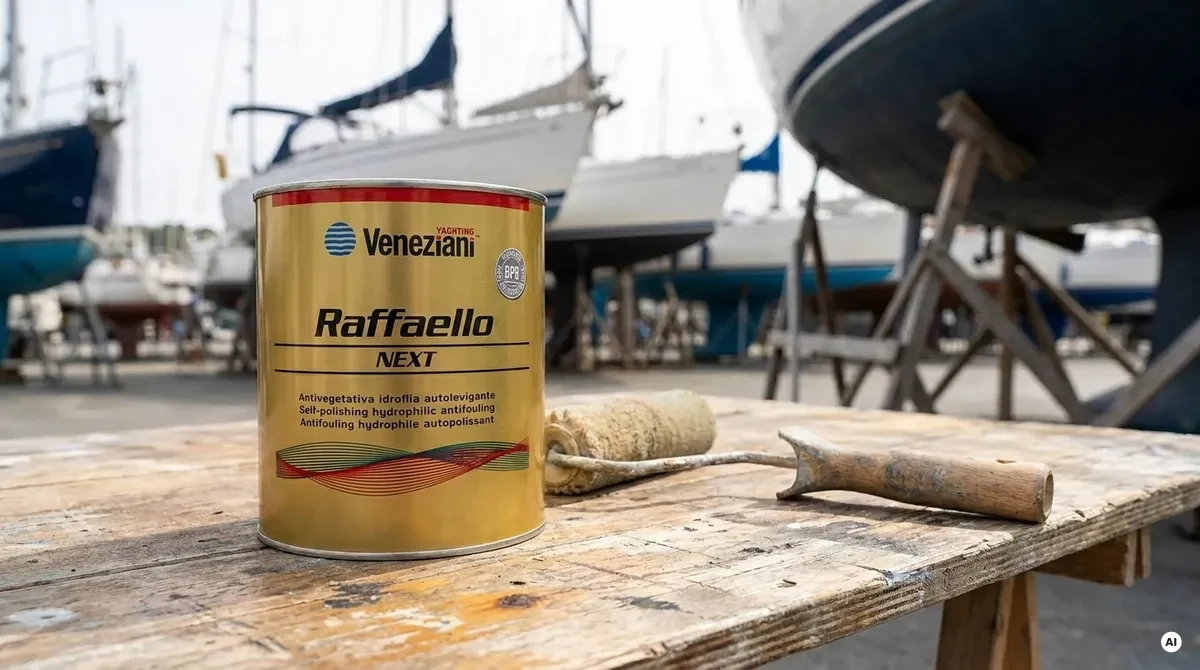 Barattoli di antivegetativa Veneziani Yachting Raffaello, Eurosprint e Cupron a confronto