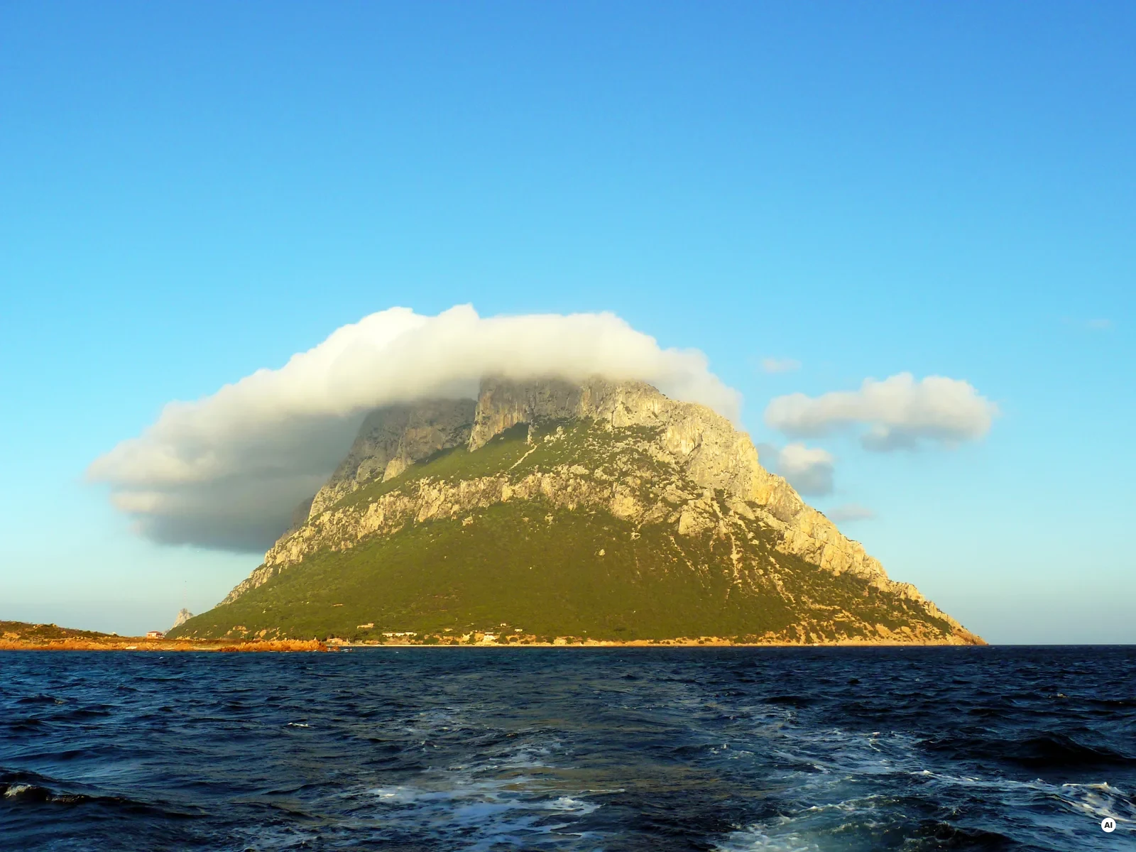 L'isola di Tavolara vista dal mare