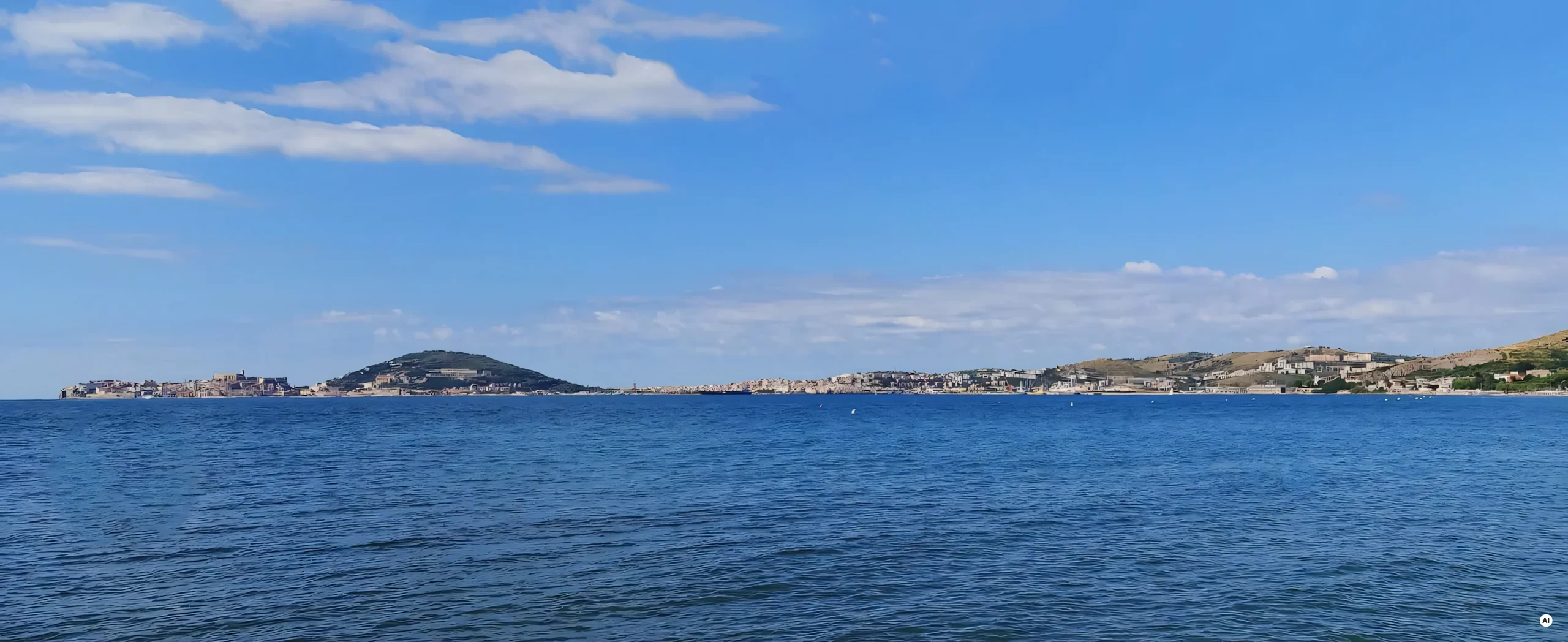 Il golfo di Gaeta visto dalla spiaggia di Vindicio