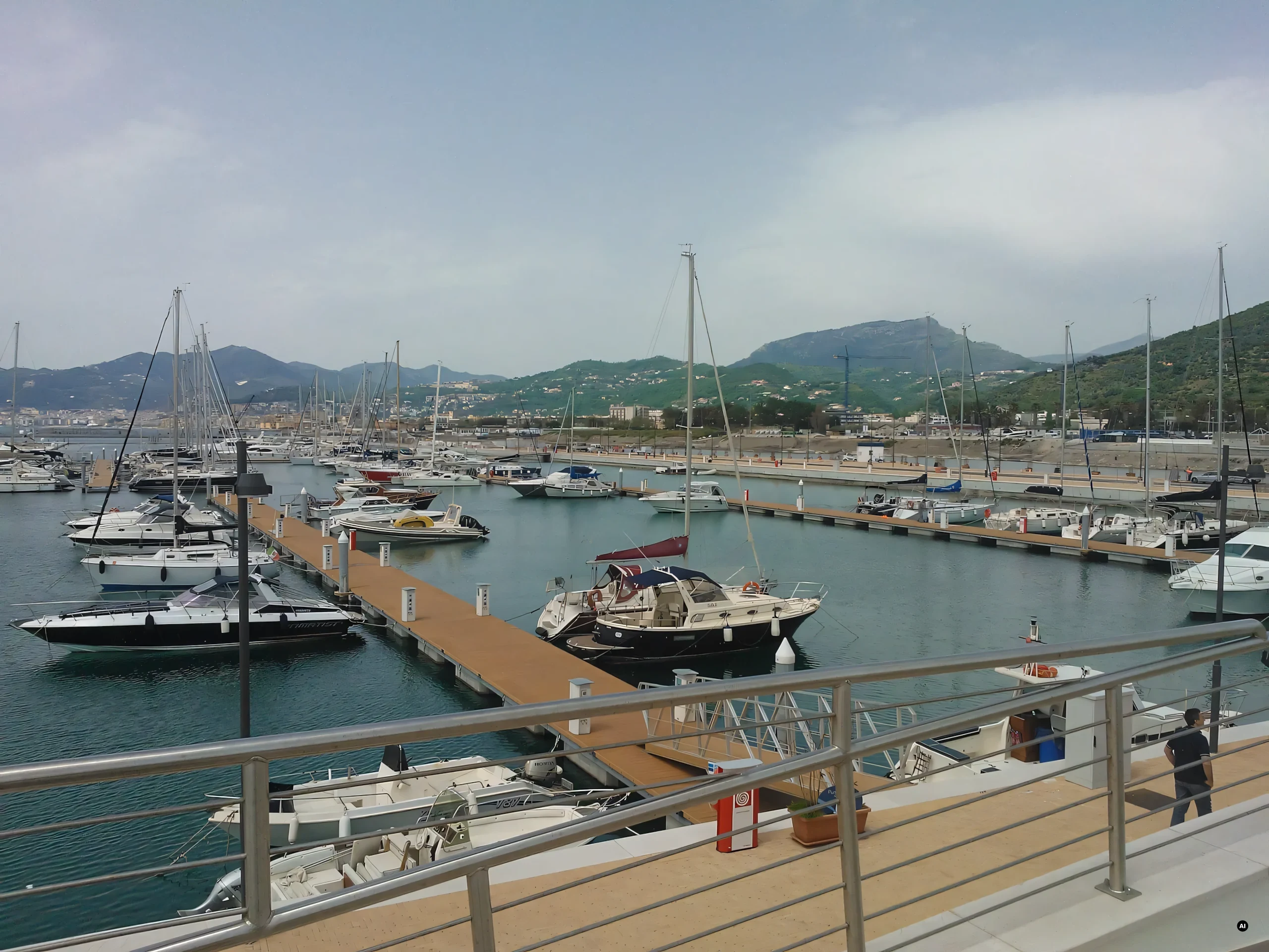 Banchina e pontili del Marina d'Arechi di Salerno