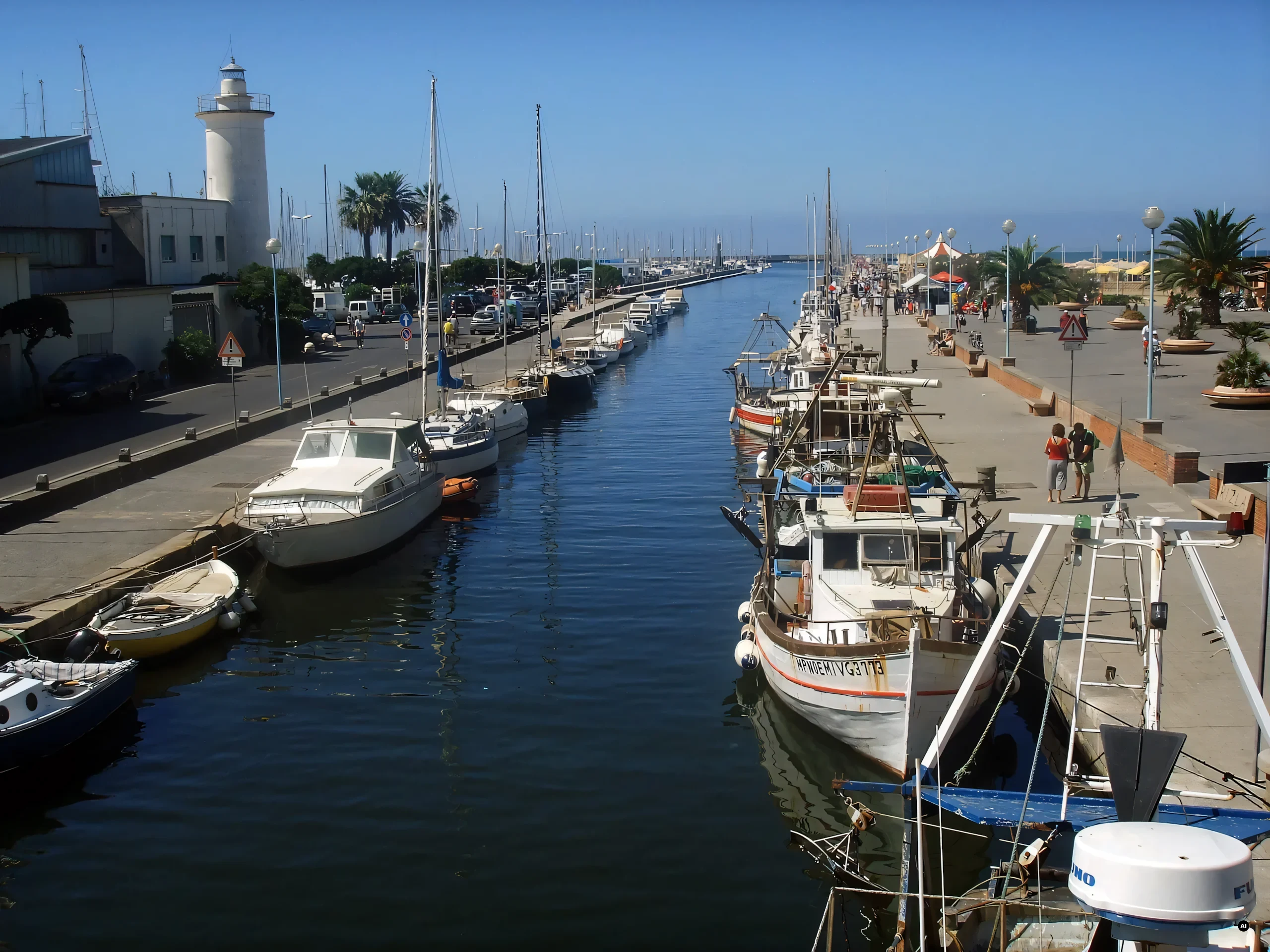 Il canale Burlamacca a Viareggio